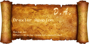 Drexler Agapion névjegykártya